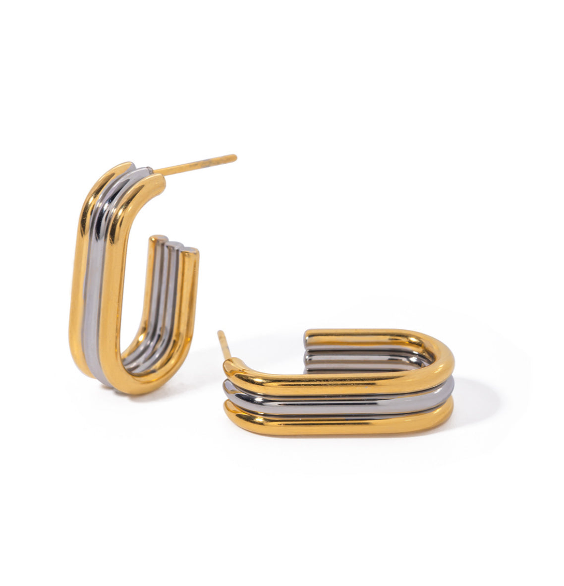 MIXED METAL HOOPS   E09-20