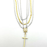 CROSS MULTI LAYER NECKLACE