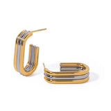 MIXED METAL SMALL HOOPS   E-09