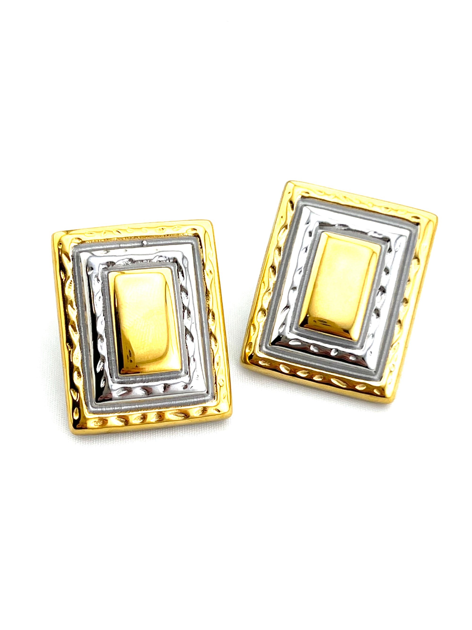 RECTANGLE MIX EARRINGS  E-01-20