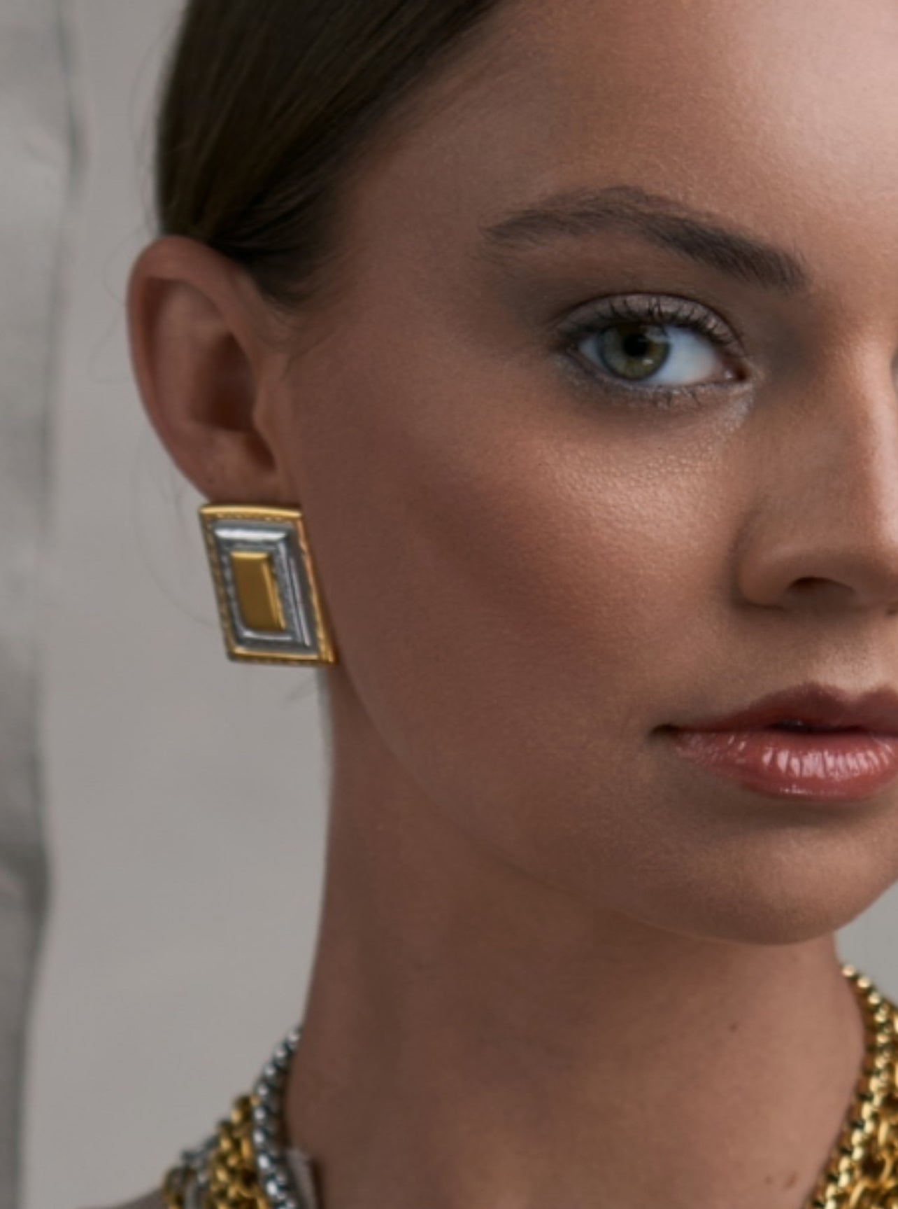 RECTANGLE MIX EARRINGS  E-01-20