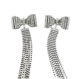SILVER BOW EARRINGS  E-15