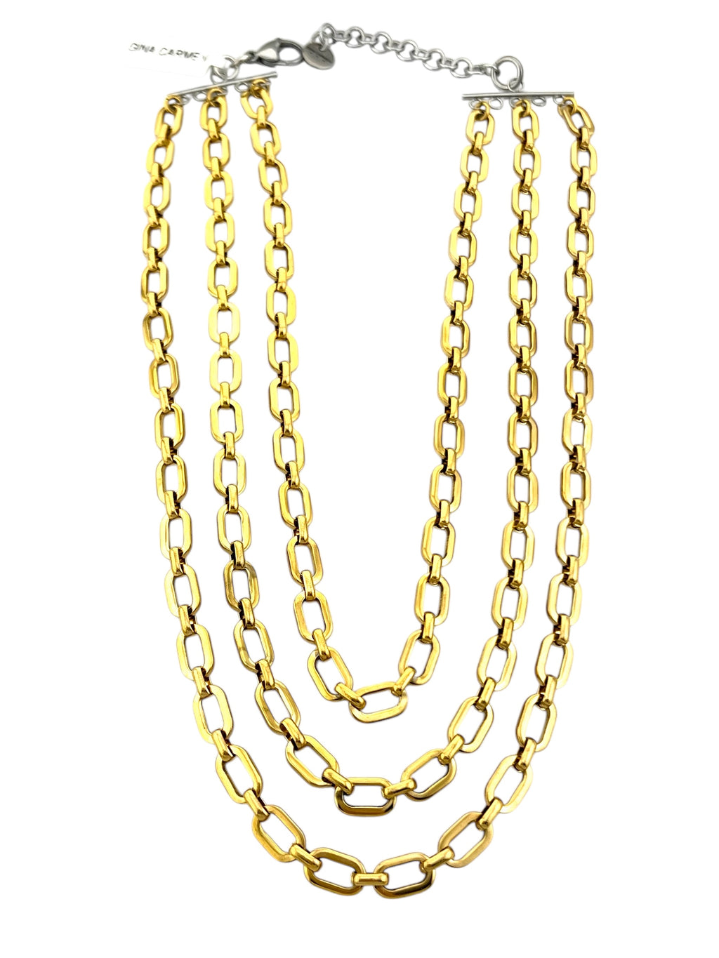TRIPLE SILVER-GOLD NECKLACE  262-40